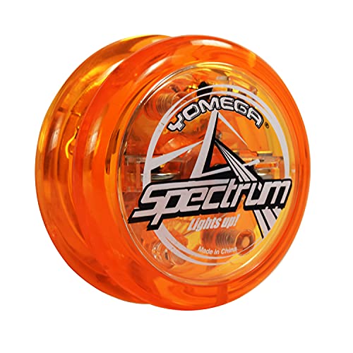 Yomega Spectrum beleuchtet den Fireball-Transaxle YoYo mit LED-Leuchten für mittlere, fortgeschrittene und Profi Level Seitentrickspiele + zusätzliche 2 Seiten & 3 Monate Garantie (blau) (Orange) von Yomega