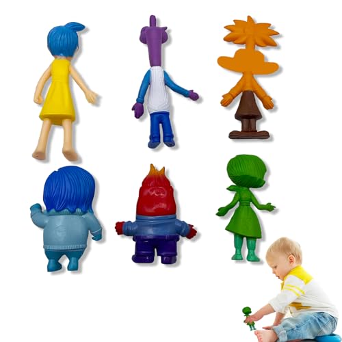 YongSral 6 Stück Inside Out 2 Figures Toys, Inside Out 2 Figurensammlung, Inside Out 2 Figuren, Alles Steht Kopf 2 Figuren, Inside Out 2 Spielzeugen, Kinder von YongSral