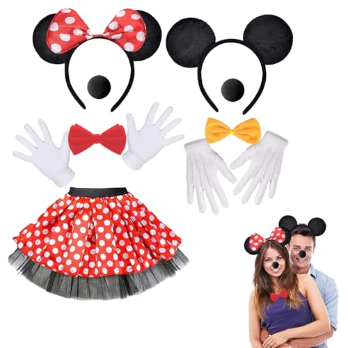 YongSral Damen Maus Mouse Kostüm, Mini Mouse Kostüm Damen, Micky Maus Kostüm Erwachsene, Micky Maus Kostüm Damen, Mickey Maus Kostüm Damen, Geeignet für Mottopartys, Rollenspiele, Karneva von YongSral