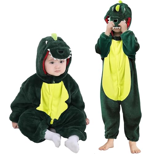 YongSral Dinosaurier Kostüm Kinder, Karneval Kostüm Kinder, Dinosaur Costume Kids, Dinosaurier Kostüm Jumpsuit, Faschings Kostüm Dino, Dinosaurier Costume Kinder, Geeignet Karneval, Cosplay (100) von YongSral