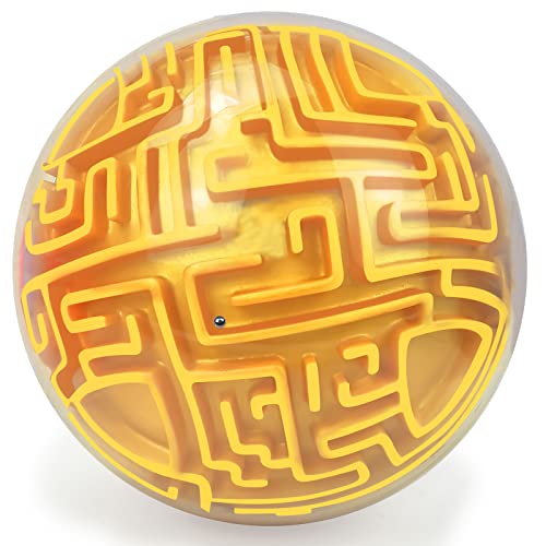 3D Labyrinth Ball Brain Teasers Spiele Schwerkraft 3D Puzzle Ball Spielzeug für Kinder Erwachsene, Gold Puzzle Spiele Ball Sphere Lernspielzeug Geschenke für Studenten Jugendliche Erwachse von YongnKids