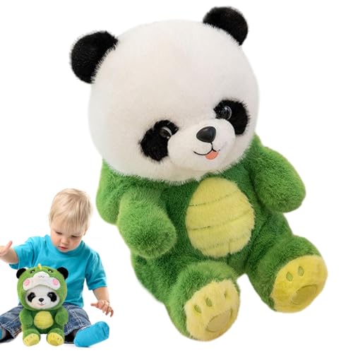 Yonuaret Panda Plüsch, gefüllter Panda - Cartoon Tier gefüllt,Home Decor Kissen Plüsch für Kinder Mädchen, 14 Zoll Cartoon weiche transformierende Puppenspielzeug von Yonuaret