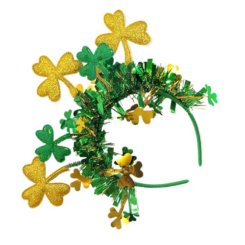 Yonuaret St.Patrick's Day Stirnband,Shamrock Stirnband,Grünes Kleeblatt-Haarband - St. Patrick's Day Kostüm Haarschmuck mit Melone für alle Altersgruppen von Yonuaret