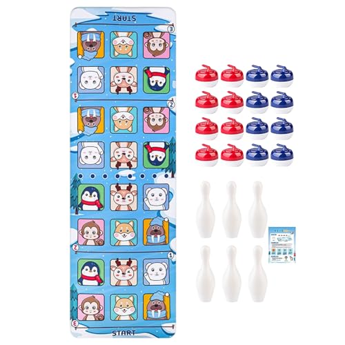 Yonuaret Tischcurling - Tischkegel Kombi Set,Lustiges Gesellschaftsspiel Tragbares Spielzeug Für Fans Kinder Erwachsene Mädchen Yonuaret Tischcurling - Tischkegel Kombi Set,Lustiges Gesellschaftsspiel Tragbares Spielzeug Für Fans Kinder Erwachsene Mädchen von Yonuaret