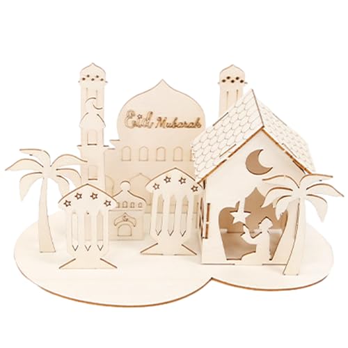 Festliches DIY-Puzzle IslamRamadan Burgen Puzzle Party Ornamente 3D Puzzles von Yooghuge