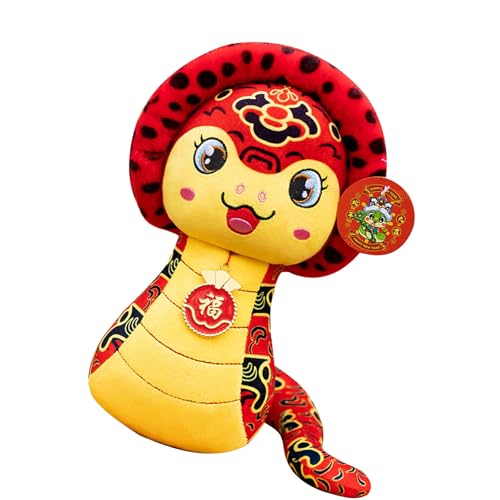 Yooghuge Mantel Schlange Plüsch Spielzeug Figur Maskottchen Puppen 2025 Chinesische Zodiacal Puppen Tisch Dekoration Für Wohnzimmer Sofa von Yooghuge