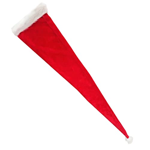Yooghuge Plüsch Weihnachtsmütze Erwachsene Rot+weiße Plüsch Weihnachtsmütze Feiertagskostüme von Yooghuge