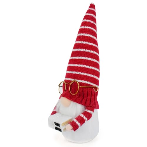 Yooghuge Schwedische Tomte Zwerge Geschenk Zum Schulanfang Handgefertigte Plüschpuppen Mit Brille Figur Für Zuhause Büro Tischdekoration von Yooghuge