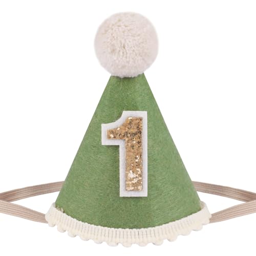 Yoolhamy 1. Geburtstag Hut für Baby Mädchen und Jungen - Handgemachte Filzkegel Erste Mütze mit Pom Pom - One Birthday Dekorationen für Cake Smash, Fotoshooting & Party Feiern Yoolhamy 1. Geburtstag Hut für Baby Mädchen und Jungen - Handgemachte Filzkegel Erste Mütze mit Pom Pom - One Birthday Dekorationen für Cake Smash, Fotoshooting & Party Feiern von Yoolhamy