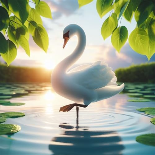 300 Teile Puzzles für Erwachsene,Herausforderndes Rätsel,Pädagogisches Spiel Puzzlespiele für Die Ganze Familie,Dekoration Geschenke Sonnenaufgang am Schwanensee 300 Teile Puzzles für Erwachsene,Herausforderndes Rätsel,Pädagogisches Spiel Puzzlespiele für Die Ganze Familie,Dekoration Geschenke Sonnenaufgang am Schwanensee von Yoonqun