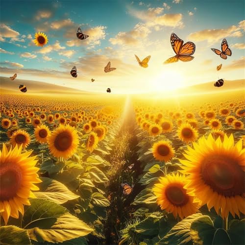 300 Teile Puzzles für Erwachsene,Herausforderndes Rätsel,Pädagogisches Spiel Puzzlespiele für Die Ganze Familie,Dekoration Geschenke Sonnenblumenfeld-Schmetterling 300 Teile Puzzles für Erwachsene,Herausforderndes Rätsel,Pädagogisches Spiel Puzzlespiele für Die Ganze Familie,Dekoration Geschenke Sonnenblumenfeld-Schmetterling von Yoonqun