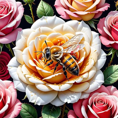 35 Teile Puzzles für Erwachsene,Herausforderndes Rätsel,Pädagogisches Spiel Puzzlespiele für Die Ganze Familie,Dekoration Geschenke Rosenbienenblumen 35 Teile Puzzles für Erwachsene,Herausforderndes Rätsel,Pädagogisches Spiel Puzzlespiele für Die Ganze Familie,Dekoration Geschenke Rosenbienenblumen von Yoonqun