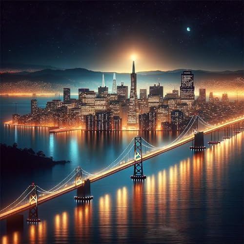 35 Teile Puzzles für Erwachsene,Herausforderndes Rätsel,Pädagogisches Spiel Puzzlespiele für Die Ganze Familie,Dekoration Geschenke Stadt Nachtansicht Brücke 35 Teile Puzzles für Erwachsene,Herausforderndes Rätsel,Pädagogisches Spiel Puzzlespiele für Die Ganze Familie,Dekoration Geschenke Stadt Nachtansicht Brücke von Yoonqun