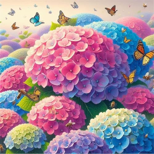 Puzzles 500 Teile, Puzzle Für Erwachsene, 45x45 cm Puzzle Lernspiel Herausforderung Spielzeug 500 Teile Bunter Hortensienschmetterling Puzzles für Erwachsene Puzzles 500 Teile, Puzzle Für Erwachsene, 45x45 cm Puzzle Lernspiel Herausforderung Spielzeug 500 Teile Bunter Hortensienschmetterling Puzzles für Erwachsene von Yoonqun