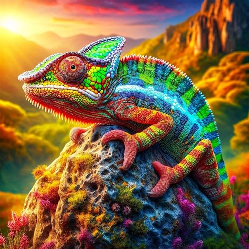 Puzzles 500 Teile, Puzzle Für Erwachsene, 45x45 cm Puzzle Lernspiel Herausforderung Spielzeug 500 Teile Buntes Chamäleontier Puzzles für Erwachsene Puzzles 500 Teile, Puzzle Für Erwachsene, 45x45 cm Puzzle Lernspiel Herausforderung Spielzeug 500 Teile Buntes Chamäleontier Puzzles für Erwachsene von Yoonqun