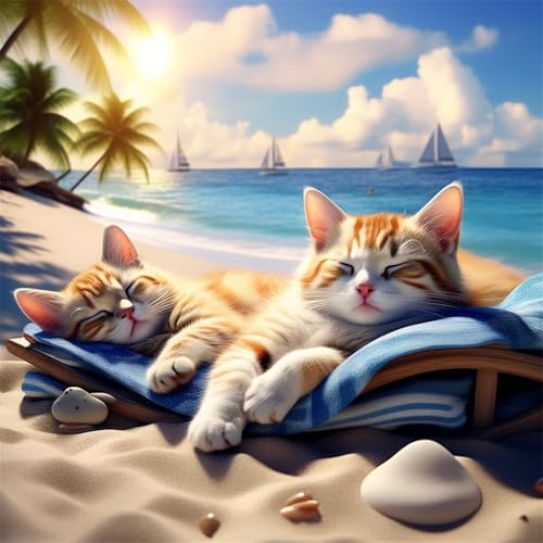 Puzzles 500 Teile, Puzzle Für Erwachsene, 45x45 cm Puzzle Lernspiel Herausforderung Spielzeug 500 Teile Faule Katzen am Strand Puzzles für Erwachsene Puzzles 500 Teile, Puzzle Für Erwachsene, 45x45 cm Puzzle Lernspiel Herausforderung Spielzeug 500 Teile Faule Katzen am Strand Puzzles für Erwachsene von Yoonqun