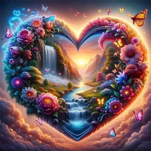 Puzzles 500 Teile, Puzzle Für Erwachsene, 45x45 cm Puzzle Lernspiel Herausforderung Spielzeug 500 Teile Herz Landschaft Wasserfall Blumen Puzzles für Erwachsene Puzzles 500 Teile, Puzzle Für Erwachsene, 45x45 cm Puzzle Lernspiel Herausforderung Spielzeug 500 Teile Herz Landschaft Wasserfall Blumen Puzzles für Erwachsene von Yoonqun