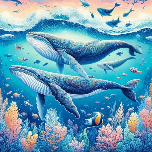 Puzzles 500 Teile, Puzzle Für Erwachsene, 45x45 cm Puzzle Lernspiel Herausforderung Spielzeug 500 Teile Meerestiere Wale Puzzles für Erwachsene Puzzles 500 Teile, Puzzle Für Erwachsene, 45x45 cm Puzzle Lernspiel Herausforderung Spielzeug 500 Teile Meerestiere Wale Puzzles für Erwachsene von Yoonqun