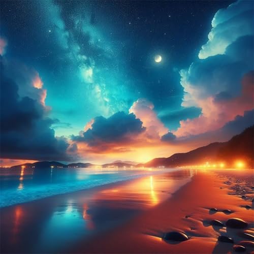 Puzzles 500 Teile, Puzzle Für Erwachsene, 45x45 cm Puzzle Lernspiel Herausforderung Spielzeug 500 Teile Strand bei Nacht Puzzles für Erwachsene Puzzles 500 Teile, Puzzle Für Erwachsene, 45x45 cm Puzzle Lernspiel Herausforderung Spielzeug 500 Teile Strand bei Nacht Puzzles für Erwachsene von Yoonqun