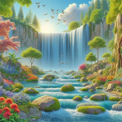 Puzzles 500 Teile, Puzzle Für Erwachsene, 45x45 cm Puzzle Lernspiel Herausforderung Spielzeug 500 Teile Wasserfälle Frühlingslandschaft Puzzles für Erwachsene Puzzles 500 Teile, Puzzle Für Erwachsene, 45x45 cm Puzzle Lernspiel Herausforderung Spielzeug 500 Teile Wasserfälle Frühlingslandschaft Puzzles für Erwachsene von Yoonqun