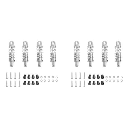 Yopeissn 8 StüCke Legierung StoßDäMpfer DäMpfer ÖL GefüLlt Typ für Rc Hobby Modellauto 1/28 K969 K989 P929 Drift, von Yopeissn