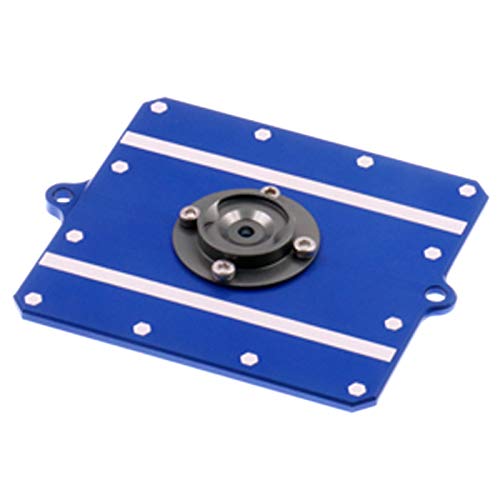 Yopeissn Abdeckung der CNC Metall EmpfäNger Box für 1/10 RC Crawler Auto Axial Wraith RR10 90048, Blau von Yopeissn