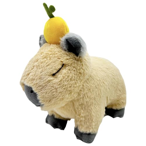 Yorajuy Capybara Plüsch, Capybara Spielzeug - Weiches Capybara Plüschkissen Tierplüschpuppen | Capybara Stuff, Spielzeugfüllung, lustiges Stofftier für Kinder, Zuhause, Familie, Mädchen von Yorajuy