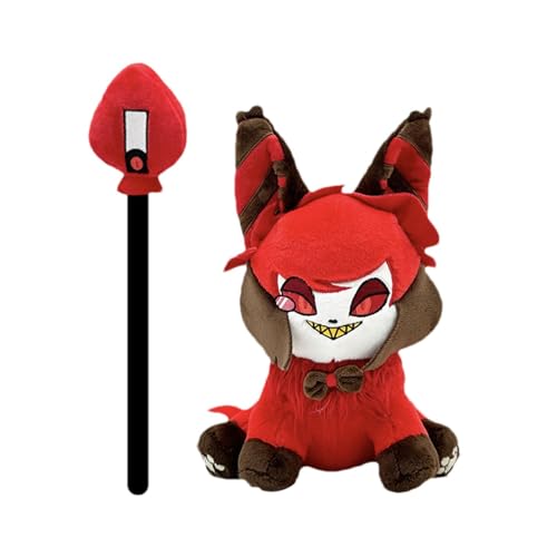 Yorajuy Hazbin-Hotel Plush, Husk Meow Plush, Husk Meow Figur Kissenspielzeug, Alastor Plüsch Hazins Hotel Puppe, Husk Meow Plüscachsene, Heimdekoration von Yorajuy