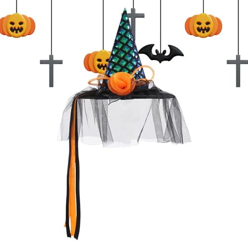 Yorajuy Hexenhut für Halloween, Halloween, klassisches Partyzubehör, Kopfbedeckung, für Erwachsene und Kinder, Outdoor, Hof, Zuhause, Bar, Cosplay Yorajuy Hexenhut für Halloween, Halloween, klassisches Partyzubehör, Kopfbedeckung, für Erwachsene und Kinder, Outdoor, Hof, Zuhause, Bar, Cosplay von Yorajuy