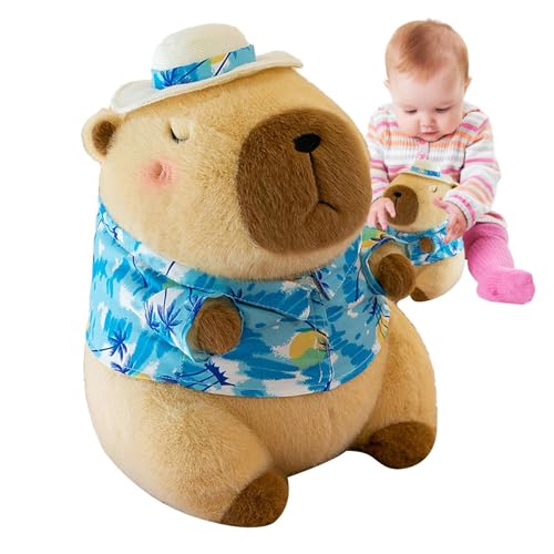 Yorajuy Niedliches Capybara-Plüschtier, Capybara-Plüschtier - 24cm niedliche Tier-Capybara-Puppe,Bequeme Stofftier-Spielzeugfigur für Wohnzimmer, Auto, Kinderzimmer, Schlafzimmerdekoration von Yorajuy