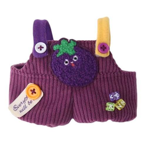 Yorajuy Plüschpuppen-Anziehsachen, Plüschpuppen-Outfit | 15cm Plüschoverall - Mit Gemüse gefüllte Plüsch-Overalls, niedliches Plüschpuppenspielzeug-Kostüm, abnehmbar für 20 cm große Kuscheltiere von Yorajuy