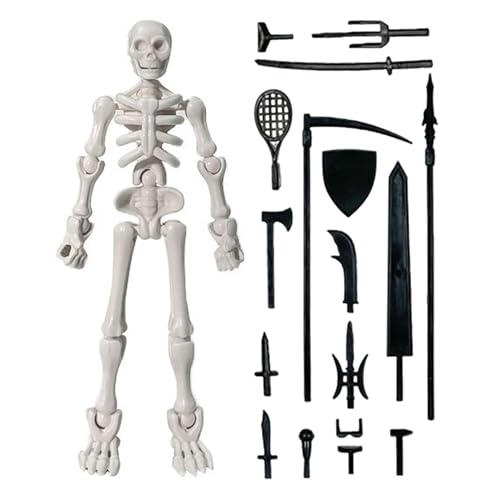 Yorajuy Skelett-Actionfigur – bewegliches Skelettmodell – menschliches Knochenmodell für Halloween, Desktop-Ornament für Ausstellung, Sammeln, Feiertagstisch, Zuhause, Arbeitsplatz, Klassenzimmer Yorajuy Skelett-Actionfigur – bewegliches Skelettmodell – menschliches Knochenmodell für Halloween, Desktop-Ornament für Ausstellung, Sammeln, Feiertagstisch, Zuhause, Arbeitsplatz, Klassenzimmer von Yorajuy