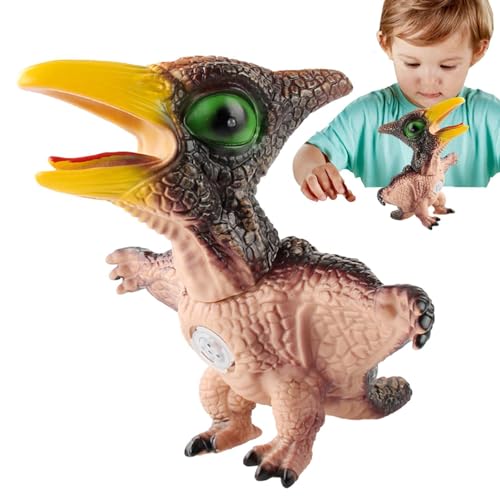 Yorajuy Soft Gum Vocal Dinosaurier, Gummi-Dinosaurier - Realistisches quietschendes Gummi-Dinosaurierspielzeug mit Sound - Fallsicheres Gesangs-Dinosaurier-Modellspielzeug für Jungen und Mädchen, von Yorajuy