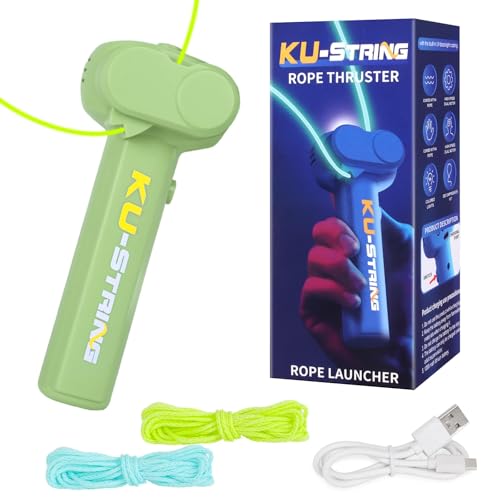 Lasso String Shooterm, Neueste Loop Lasso String Shooter Spielzeug, Handheld Zip String Rope Launcher, Rope Launcher Propeller, Lasso String Shooter für Kinder (Grün) von Yorbst