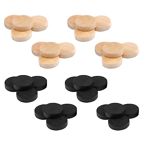 32 Stück Backgammon-Steine ​​Schachspiel, Backgammon Würfel , Stapelbare Holz-Dame-Teile Ersatz-Spielchips für -Brettspiel-Zubehör, 1,9 cm/0,7 Zoll Durchmesser von Yosoo Health Gear