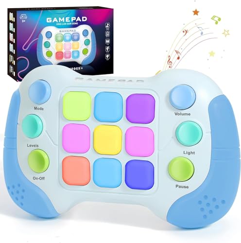 YouJabz Handheld-Spielekonsole, Quick Push Spiel Fidget Toys für Kinder Erwachsene, Pop Game It Elektronisches Spiel Antistress Spielzeug Geschenke für Kids (Blau) von YouJabz