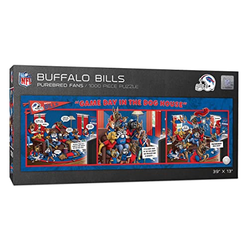 YouTheFan 2506050 Buffalo Bills Game Day in The Dog House – Puzzle mit 1000 Teilen, Team-Farben, Einheitsgröße von YouTheFan