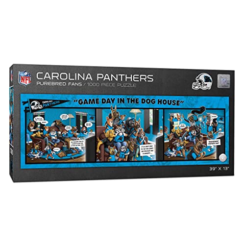 YouTheFan 2506067 Carolina Panthers Game Day in The Dog House Puzzle mit 1000 Teilen, Team-Farben, Einheitsgröße von YouTheFan