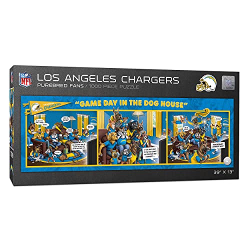 YouTheFan 2506180 Los Angeles Chargers Game Day in The Dog House – Puzzle mit 1000 Teilen, Teamfarben, Einheitsgröße von YouTheFan