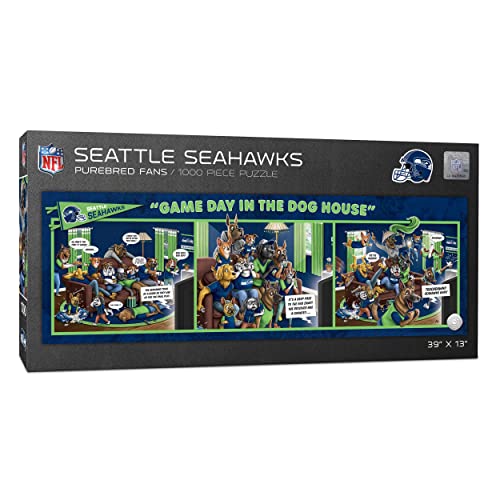 YouTheFan 2506302 Seattle Seahawks Game Day in The Dog House – Puzzle mit 1000 Teilen, Team-Farben, Einheitsgröße von YouTheFan