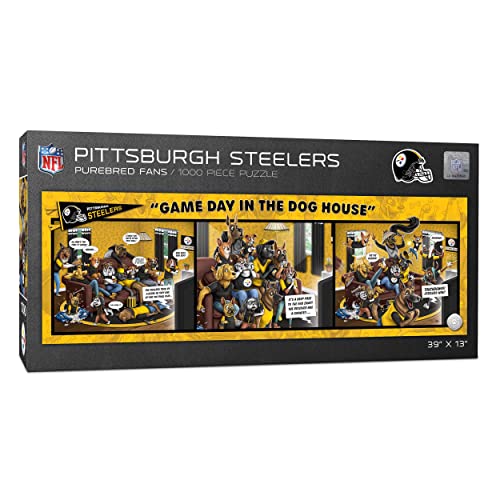 YouTheFan 2506289 Pittsburgh Steelers Game Day in The Dog House – Puzzle mit 1000 Teilen, Team-Farben, Einheitsgröße von YouTheFan