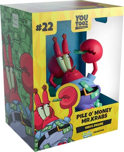 Youtooz Spongebob Schwammkopf Pile O'Money Mr. Krabs 10,4 cm, Pile O'Money Mr. Krabs Vinyl-Figur, Sammlerstück Mr. Krabs aus Spongebob Schwammkopf von Youtooz Spongebob Schwammkopf Collection von YouTooz