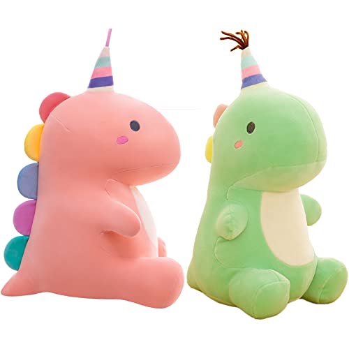 YouYuer 2PCS Dinosaurier Kuscheltier Dinosaurier Plüschtier Dino Plüsch Kuscheltiere Spielzeug Plüschtier Stofftier Dinosaurier Schöne Plüschtier für Baby-Geschenke Kid Birthday Party Gift (B) von YouYuer