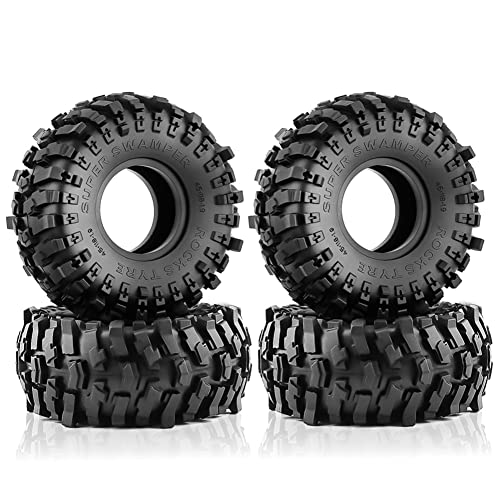 Youdefa 4 STÜCKE 118Mm 1,9 Gummireifen Rad Reifen für 1/10 RC Crawler Auto TRX4 D90 Axial SCX10 II III Redcat von Youdefa