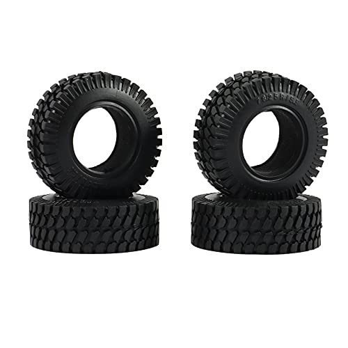 Youdefa 4 STÜCKE 75MM 1,55 Gummi Rad Reifen Reifen für RC Crawler Auto Axial Jr 90069 D90 CC01 LC70 JIMNY von Youdefa