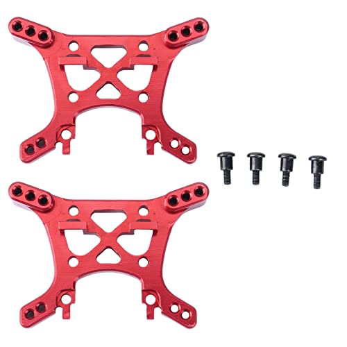 Youdefa Metallstoßturm A2504 für Hobby Smax 1621 1625 1631 1635 1651 1655 1/16 RC-Auto-Upgrade-Teile, Rot, 2 Stück von Youdefa