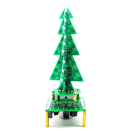 Youdefa Rotierender bunter Musik-Weihnachtsbaum, elektronisches Set, LED-Wasserlicht, Baum, elektronisches DIY-Produktionsset von Youdefa