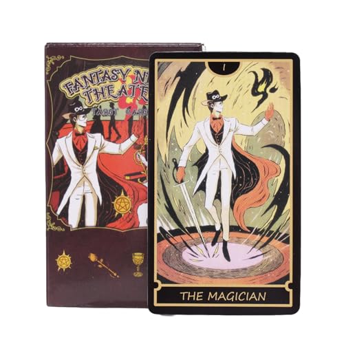 Tarot -Karten -Deck - 78 Fantasy Night Theatre Oracle Cards | Wahrsagerei -Kartenspiel Set | Mystisches Brettspiel, Schicksalslesungstools, Originale Vermögensausschreibungskarte Für Anfänger, Experte Tarot -Karten -Deck - 78 Fantasy Night Theatre Oracle Cards | Wahrsagerei -Kartenspiel Set | Mystisches Brettspiel, Schicksalslesungstools, Originale Vermögensausschreibungskarte Für Anfänger, Experte von Youding