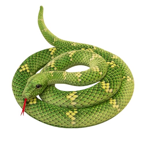 Youding Anaconda Schlangenplüsch, Realistisches Schlangen-Kuscheltierspielzeug, Schlangenstofftier - 190 cm lang - Kuscheltiere, große realistische Anaconda-Sachen, Schlangenpuppen, Streich-Requisiten von Youding