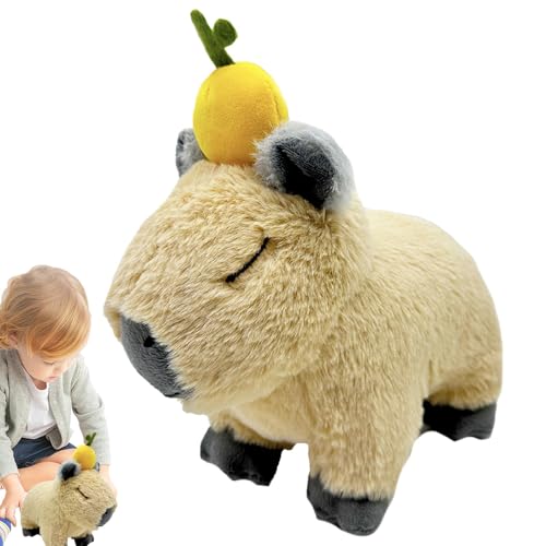 Youding Capybara Spielzeug, Capybara Plüsch groß | Weiches Capybara Plüschkissen Tierplüschpuppen,Capybara Stuff, Spielzeugfüllung, lustiges Stofftier für Kinder, Zuhause, Familie, Mädchen von Youding